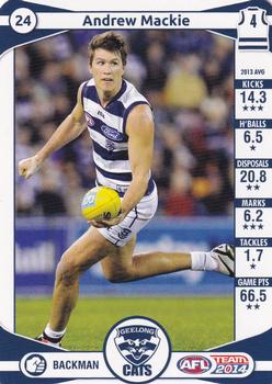 2014 Team Zone AFL Team #24 Andrew Mackie Front